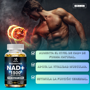 Cápsulas de NAD+ con Resveratrol (60 un) – Enfoque en longevidad y energía celular